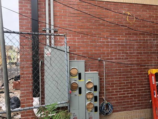 New electrical service install on multi-family building