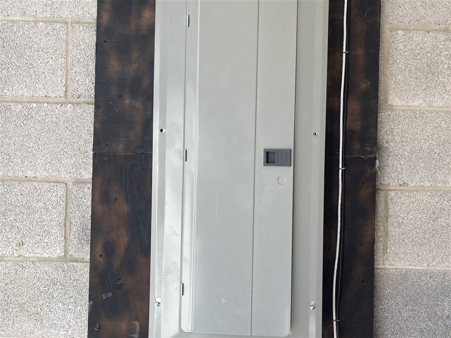Newly installed electrical panel mounted and wired by Universal Electrical II